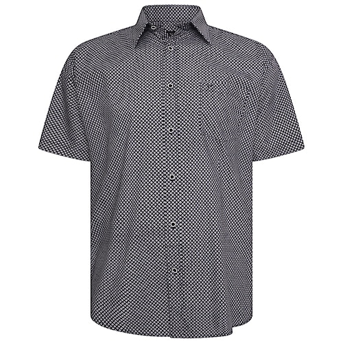 Cotton Valley All Over Geo Print Short Sleeve Shirt Navy